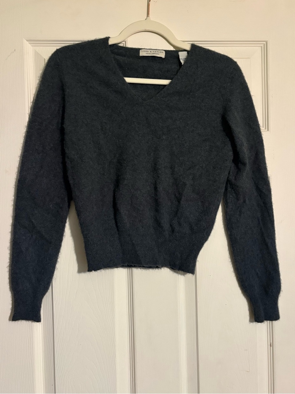 Cozy V-Neck Dark Gray Women's Sweater